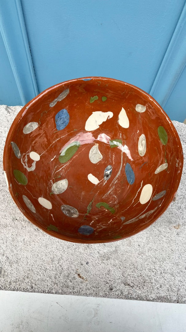 MIMI CONSIGNA  bowl mediano marrón con colores
