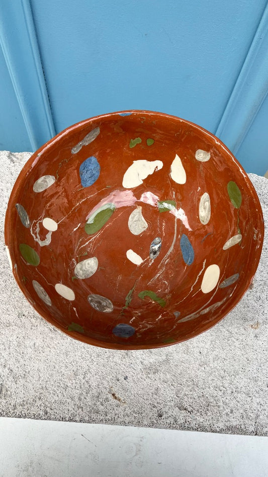 MIMI CONSIGNA  bowl mediano marrón con colores
