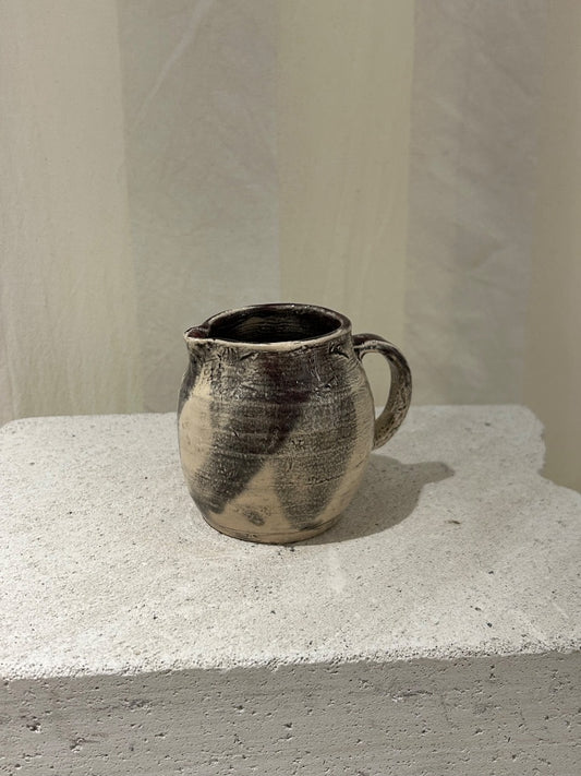 Painted Pitcher - WhiteGrey