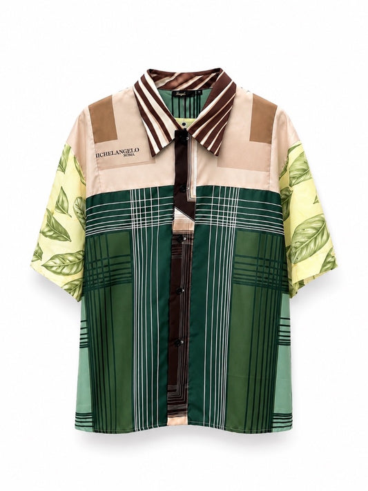 Kawai Foulard Mix Patchwork Shirt - Aalto