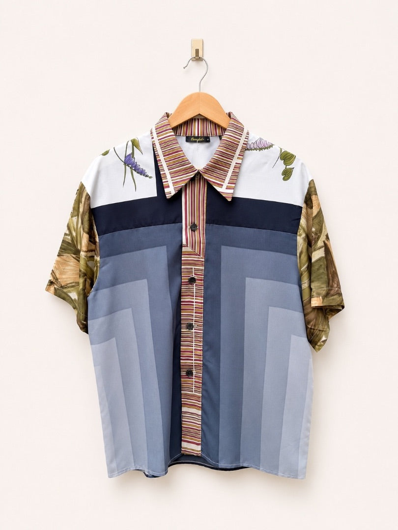 Kawai Foulard Mix Patchwork Shirt - AALTO