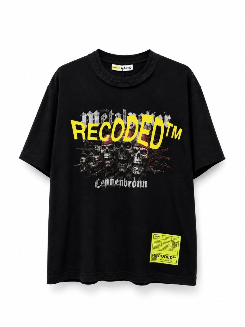 Rock Band Recoded Tee Black - Aalto