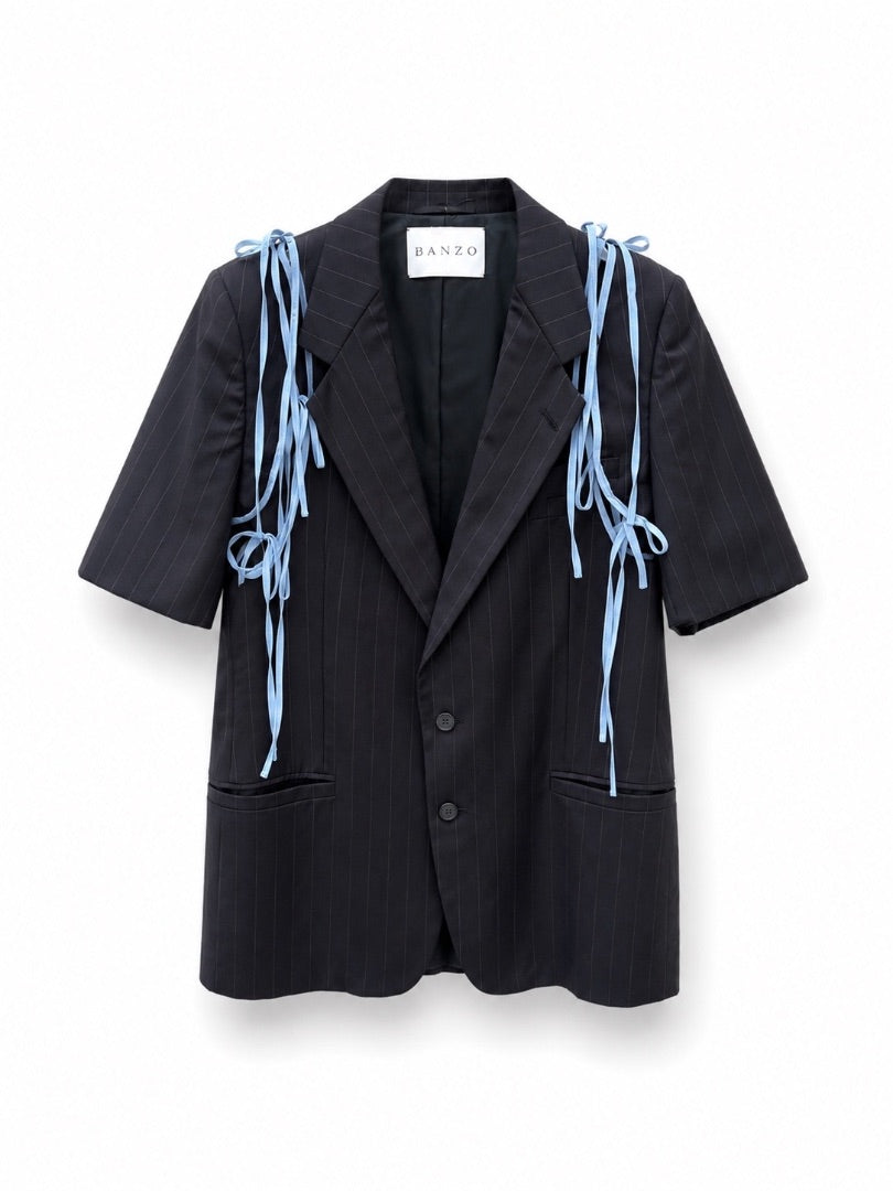 Short Sleeve Apron Blazer - Banzo