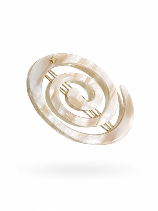 Spiral Clip Large Nougat - Turtle Story