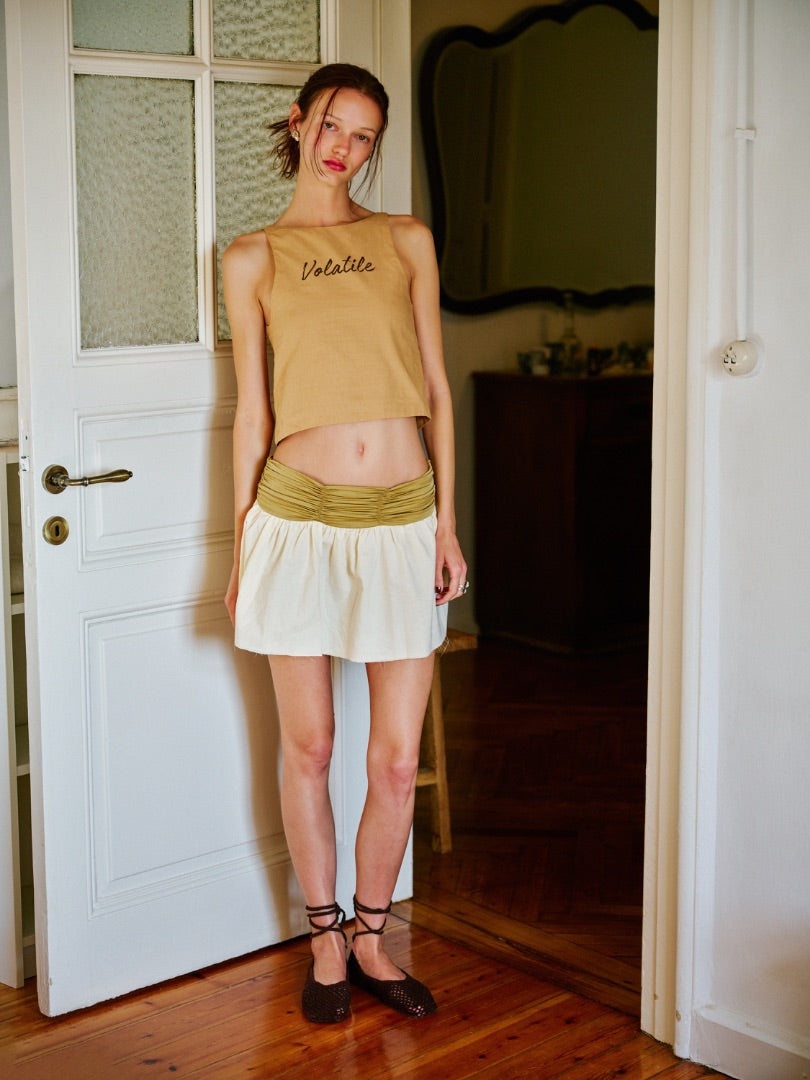 Entrechat Ruched Mini Skirt