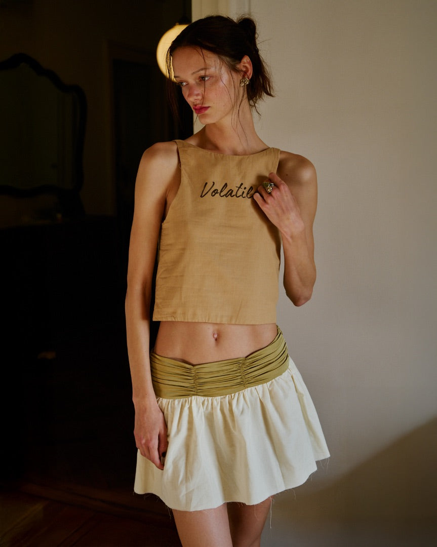 Entrechat Ruched Mini Skirt