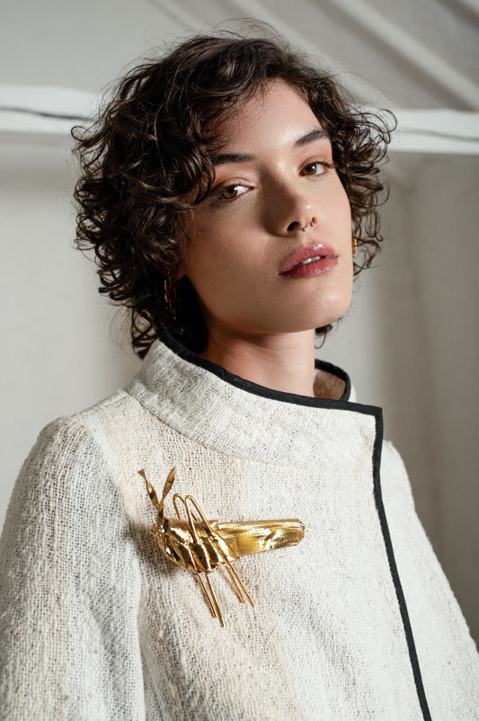 Danielle Lafaurie Oro Broche grillo